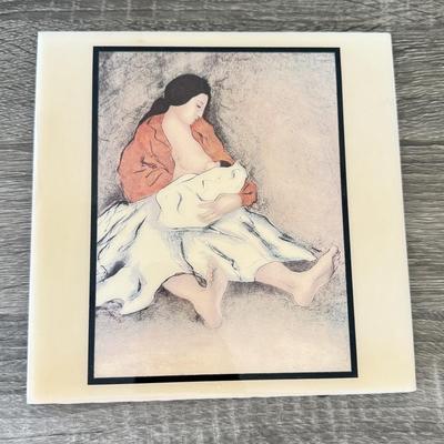 LOT 9K: Vintage 1970s R C Gorman (Navajo Artist) Women Ceramic Art Tiles