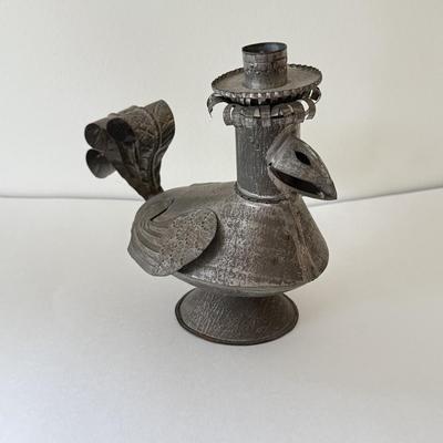LOT 13K: Vintage Llamas Mexico Brutalist Metal Rooster