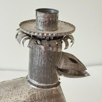 LOT 13K: Vintage Llamas Mexico Brutalist Metal Rooster