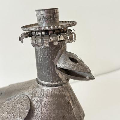 LOT 13K: Vintage Llamas Mexico Brutalist Metal Rooster