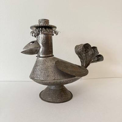 LOT 13K: Vintage Llamas Mexico Brutalist Metal Rooster