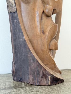 LOT 14K: Signed Mounkala Virgile Congo Carved Wood Sculpture
