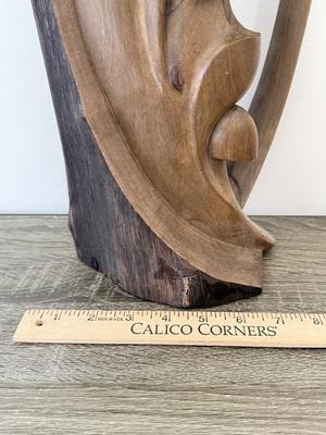 LOT 14K: Signed Mounkala Virgile Congo Carved Wood Sculpture