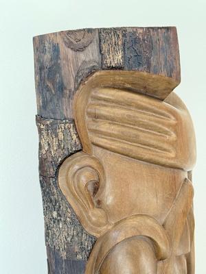 LOT 14K: Signed Mounkala Virgile Congo Carved Wood Sculpture