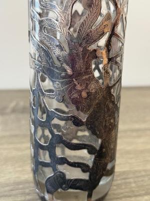 LOT 15K: MPR 925 Sterling Silver Overlay Mexican Motif Iced Tea Glass