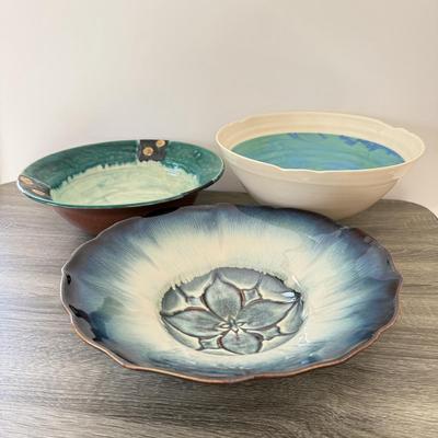 LOT 18K: Art Pottery Bowls: Two Signed