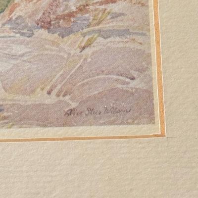 LOT 86K: Beach Themed Artwork: Signed Ceramic Tiles & Matted Print