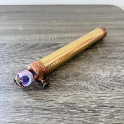 LOT 92K: Vintage Blue and Purple Glass Marble & Brass Kaleidoscope