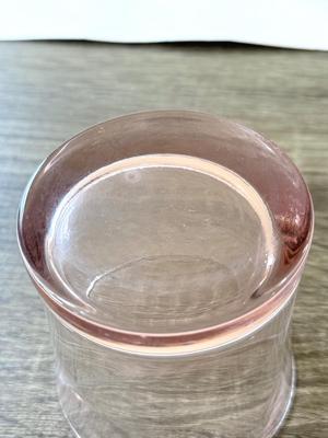 LOT 94K: Set of Pink Swirl Glasses in 4 Sizes