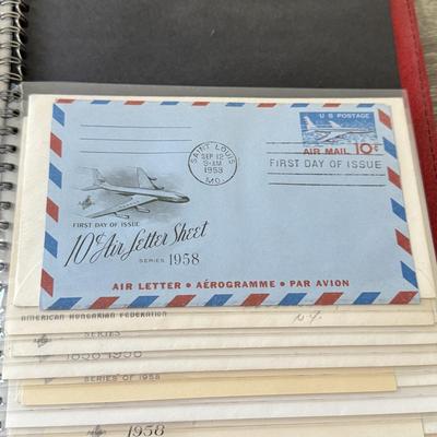 LOT 98K: Collection of First Day Stamp Issue Cover Envelopes in Book (1950s)