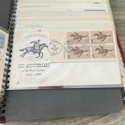 LOT 98K: Collection of First Day Stamp Issue Cover Envelopes in Book (1950s)