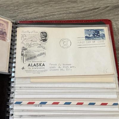 LOT 98K: Collection of First Day Stamp Issue Cover Envelopes in Book (1950s)