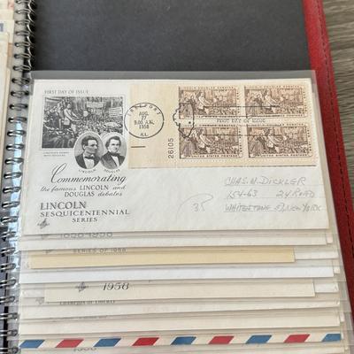 LOT 98K: Collection of First Day Stamp Issue Cover Envelopes in Book (1950s)