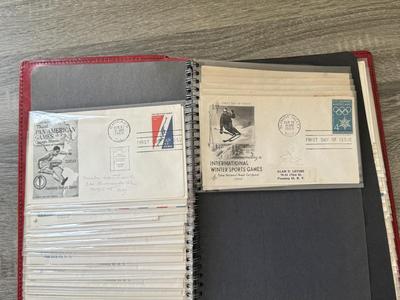LOT 98K: Collection of First Day Stamp Issue Cover Envelopes in Book (1950s)
