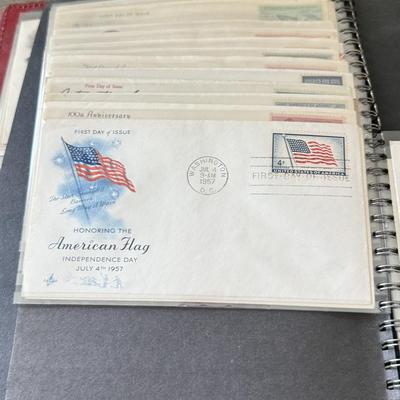 LOT 98K: Collection of First Day Stamp Issue Cover Envelopes in Book (1950s)