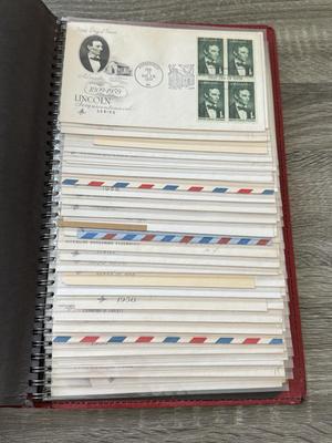 LOT 98K: Collection of First Day Stamp Issue Cover Envelopes in Book (1950s)