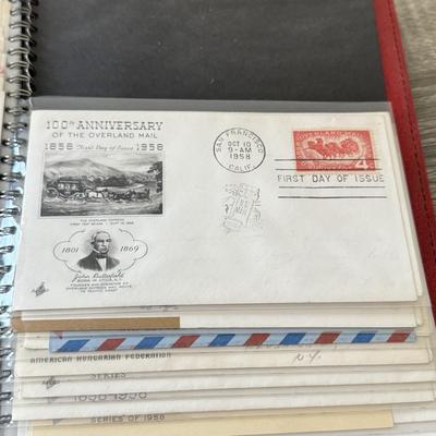 LOT 98K: Collection of First Day Stamp Issue Cover Envelopes in Book (1950s)