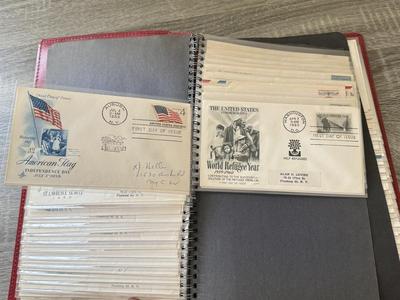LOT 98K: Collection of First Day Stamp Issue Cover Envelopes in Book (1950s)