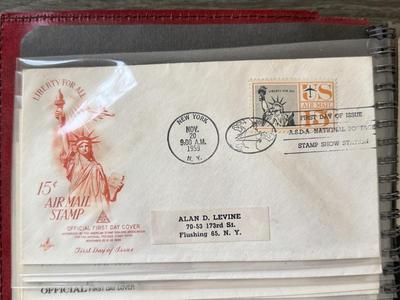 LOT 98K: Collection of First Day Stamp Issue Cover Envelopes in Book (1950s)