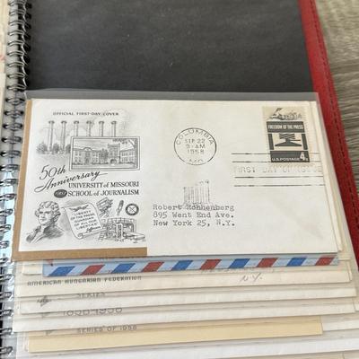 LOT 98K: Collection of First Day Stamp Issue Cover Envelopes in Book (1950s)