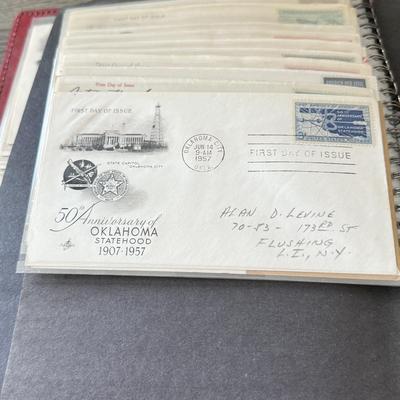 LOT 98K: Collection of First Day Stamp Issue Cover Envelopes in Book (1950s)
