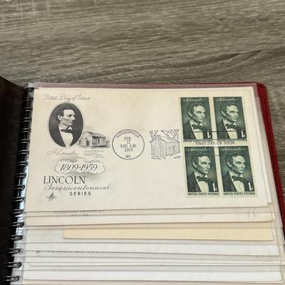 LOT 98K: Collection of First Day Stamp Issue Cover Envelopes in Book (1950s)