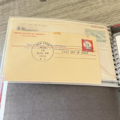LOT 98K: Collection of First Day Stamp Issue Cover Envelopes in Book (1950s)