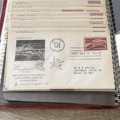 LOT 98K: Collection of First Day Stamp Issue Cover Envelopes in Book (1950s)