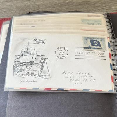 LOT 98K: Collection of First Day Stamp Issue Cover Envelopes in Book (1950s)