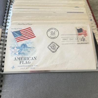 LOT 98K: Collection of First Day Stamp Issue Cover Envelopes in Book (1950s)