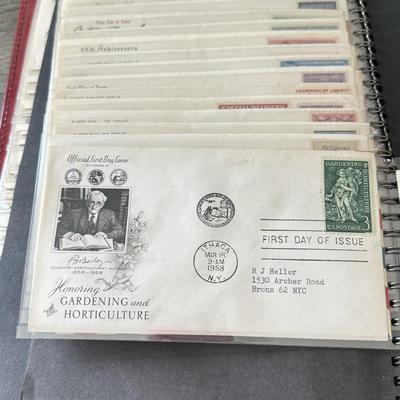 LOT 98K: Collection of First Day Stamp Issue Cover Envelopes in Book (1950s)