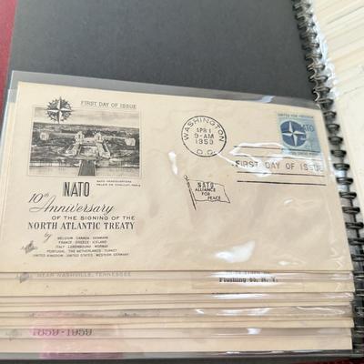 LOT 98K: Collection of First Day Stamp Issue Cover Envelopes in Book (1950s)