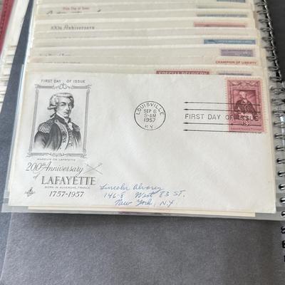 LOT 98K: Collection of First Day Stamp Issue Cover Envelopes in Book (1950s)