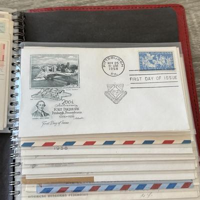 LOT 98K: Collection of First Day Stamp Issue Cover Envelopes in Book (1950s)