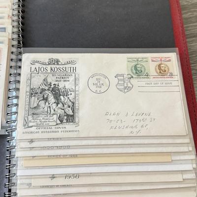 LOT 98K: Collection of First Day Stamp Issue Cover Envelopes in Book (1950s)