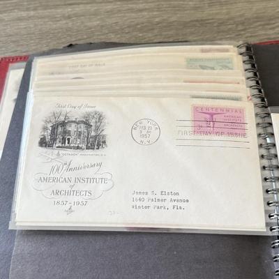 LOT 98K: Collection of First Day Stamp Issue Cover Envelopes in Book (1950s)