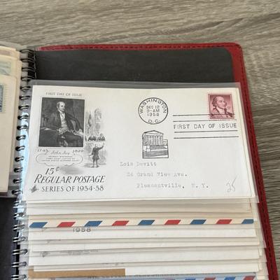 LOT 98K: Collection of First Day Stamp Issue Cover Envelopes in Book (1950s)
