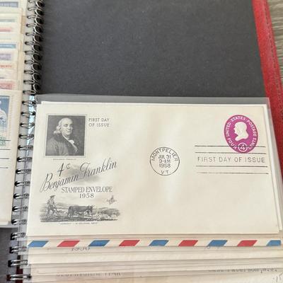 LOT 98K: Collection of First Day Stamp Issue Cover Envelopes in Book (1950s)