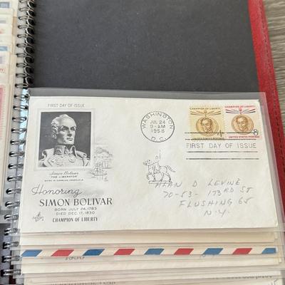 LOT 98K: Collection of First Day Stamp Issue Cover Envelopes in Book (1950s)
