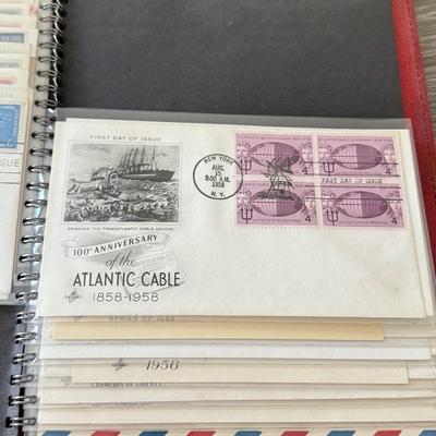 LOT 98K: Collection of First Day Stamp Issue Cover Envelopes in Book (1950s)