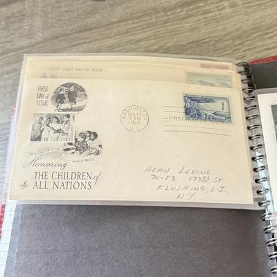 LOT 98K: Collection of First Day Stamp Issue Cover Envelopes in Book (1950s)