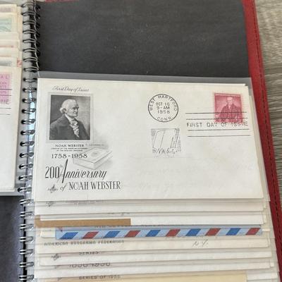 LOT 98K: Collection of First Day Stamp Issue Cover Envelopes in Book (1950s)