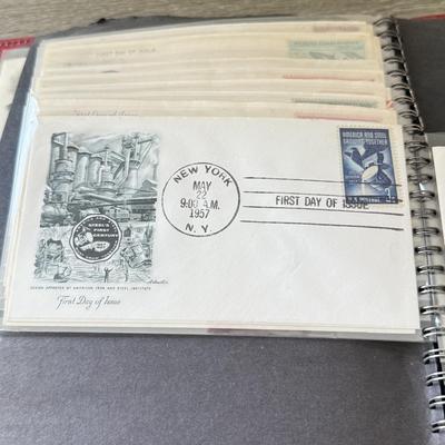 LOT 98K: Collection of First Day Stamp Issue Cover Envelopes in Book (1950s)