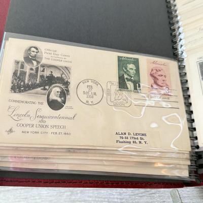 LOT 98K: Collection of First Day Stamp Issue Cover Envelopes in Book (1950s)