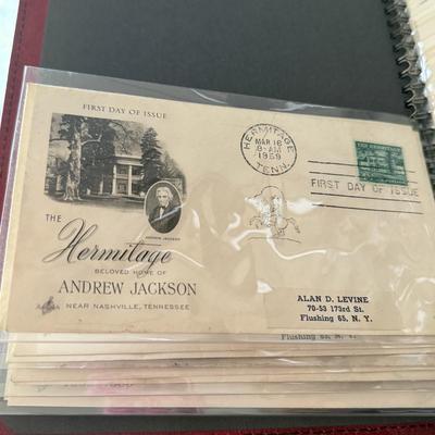 LOT 98K: Collection of First Day Stamp Issue Cover Envelopes in Book (1950s)
