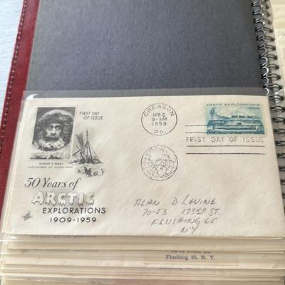 LOT 98K: Collection of First Day Stamp Issue Cover Envelopes in Book (1950s)