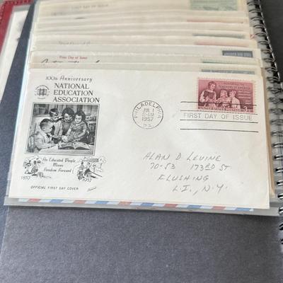 LOT 98K: Collection of First Day Stamp Issue Cover Envelopes in Book (1950s)