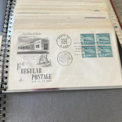 LOT 98K: Collection of First Day Stamp Issue Cover Envelopes in Book (1950s)