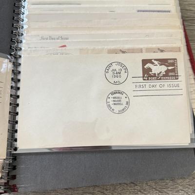 LOT 98K: Collection of First Day Stamp Issue Cover Envelopes in Book (1950s)