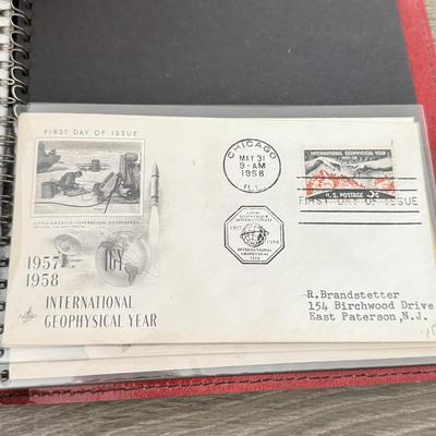 LOT 98K: Collection of First Day Stamp Issue Cover Envelopes in Book (1950s)